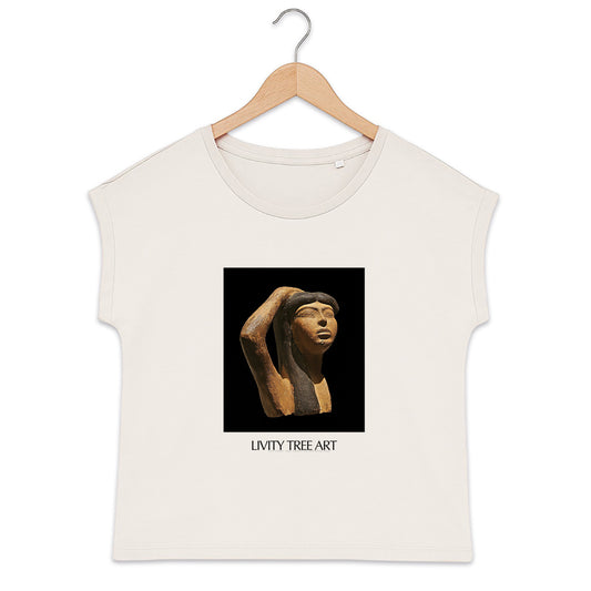Goddess Isis Women's Organic T-Shirt with Cuffed Sleeves | Tree of Life Art - front_0