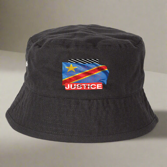 Justice for Congo Bucket Hat - 100% Recycled Cotton Premium | Tree of Life Art - Tree of Life Art