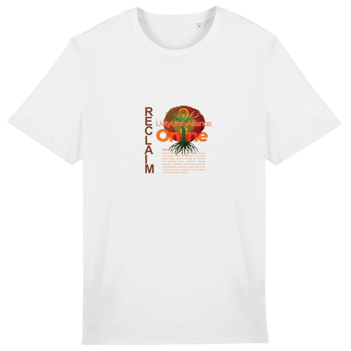 Reclaim Lightweight Unisex tee, front and back logo | Tree of Life Art - Tree of Life Art