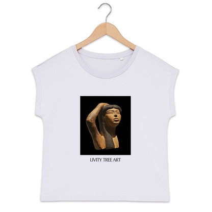 Goddess Isis Women's Organic T-Shirt with Cuffed Sleeves | Tree of Life Art - front_1