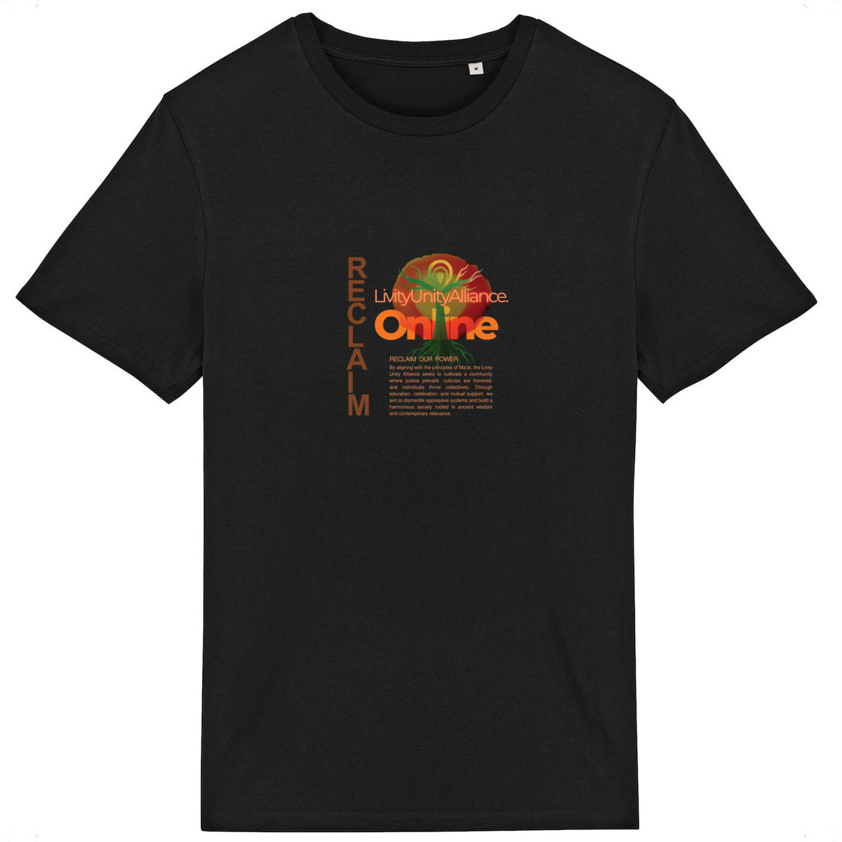 Reclaim Lightweight Unisex tee, front and back logo | Tree of Life Art - Tree of Life Art