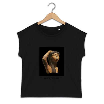 Goddess Isis Women's Organic T-Shirt with Cuffed Sleeves | Tree of Life Art - front_2