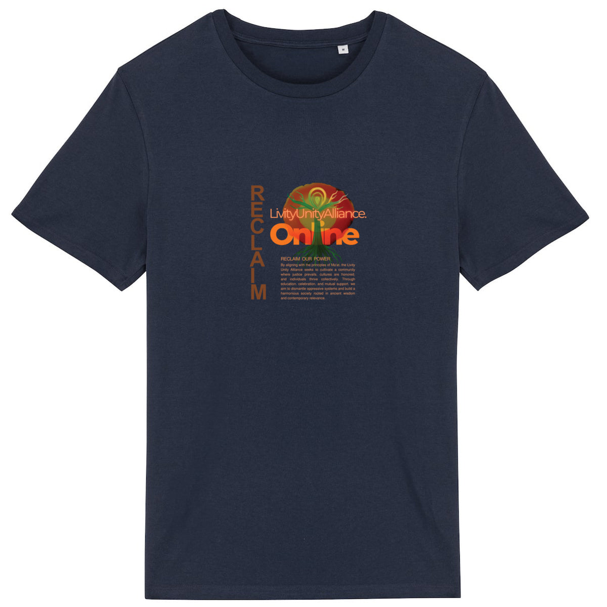 Reclaim Lightweight Unisex tee, front and back logo | Tree of Life Art - Tree of Life Art