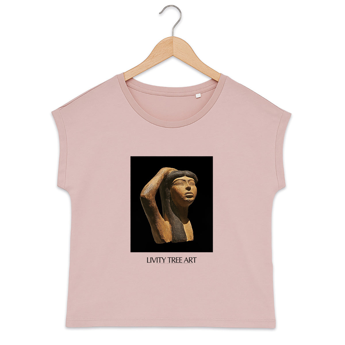 Goddess Isis Women's Organic T-Shirt with Cuffed Sleeves | Tree of Life Art - front_3