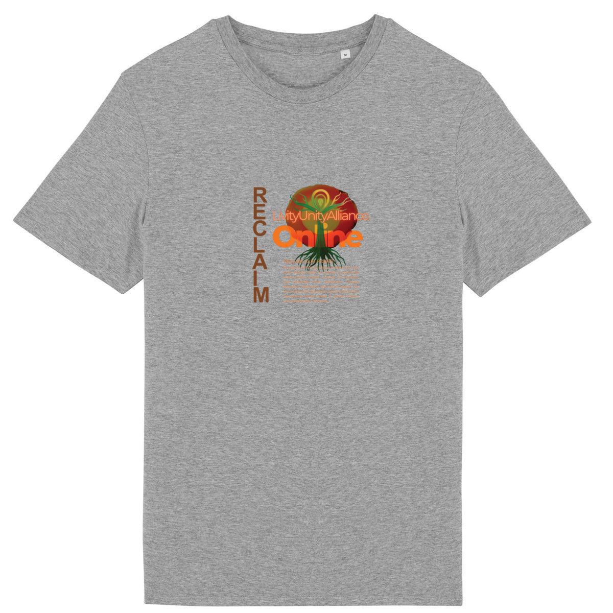 Reclaim Lightweight Unisex tee, front and back logo | Tree of Life Art - Tree of Life Art