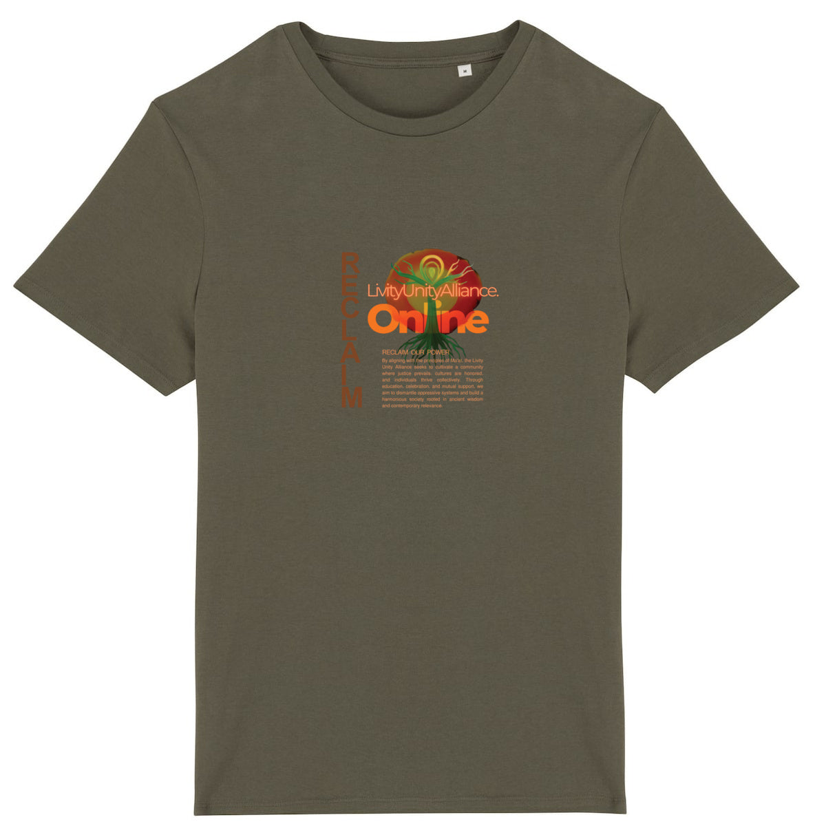 Reclaim Lightweight Unisex tee, front and back logo | Tree of Life Art - Tree of Life Art