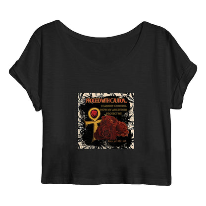 Ancestors Protection Crop Top - Women's Premium Organic Cotton | Tree of Life Art - Tree of Life Art
