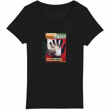 Black Native Genocide, Premium 100% Organic Cotton Women's Tshirt - Tree of Life Art