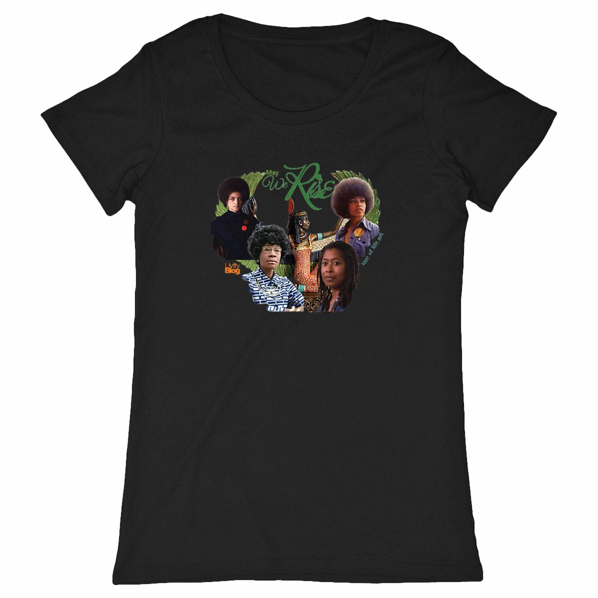 May We Rise Classic Woman's Organic Cotton Tee | Tree of Life Art - Tree of Life Art