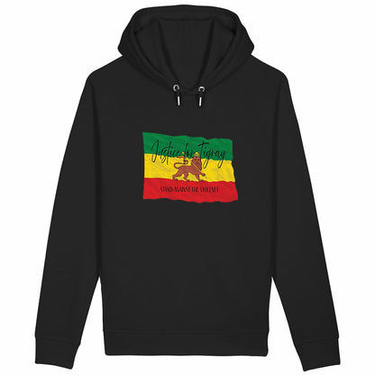 Justice for Tigray Premium Organic Unisex Side Pocket Hoodie, Medium Fit | Tree of Life Art - Tree of Life Art