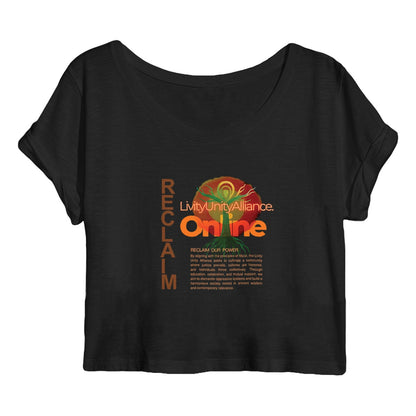 Reclaim 100% Organic Cotton Woman's Crop Top | Tree of Life Art - Tree of Life Art