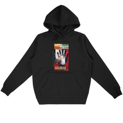 Native Black Genocide Premium Unisex Hoodie - Lightweight Straight Cut | Tree of Life Art - Tree of Life Art