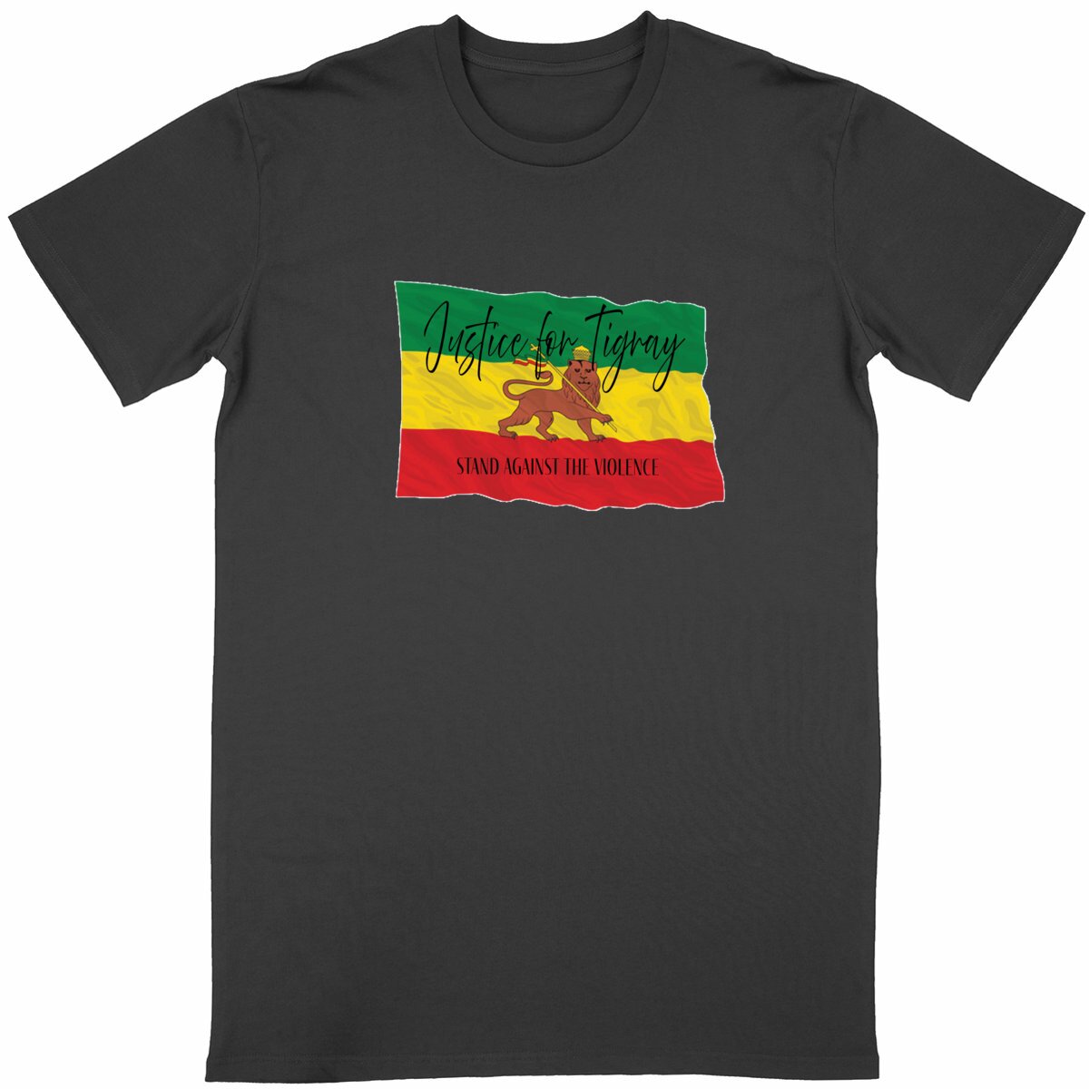 Justice for Tigray Unisex T-shirt - 100% Organic Cotton | Tree of Life Art - Tree of Life Art