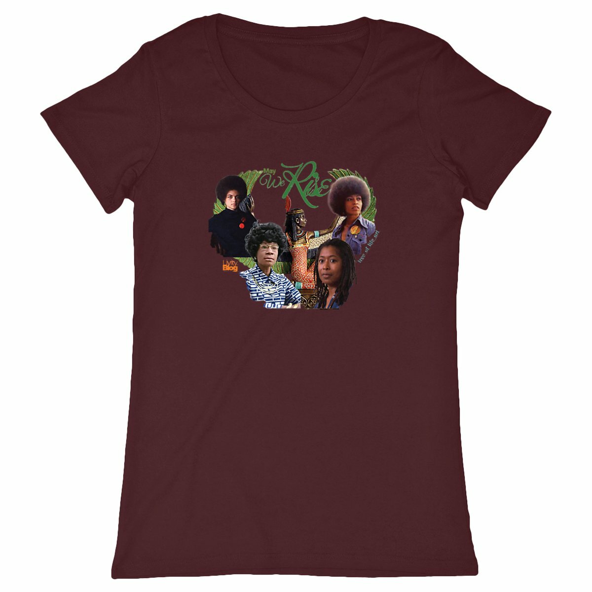 May We Rise Classic Woman's Organic Cotton Tee | Tree of Life Art - Tree of Life Art