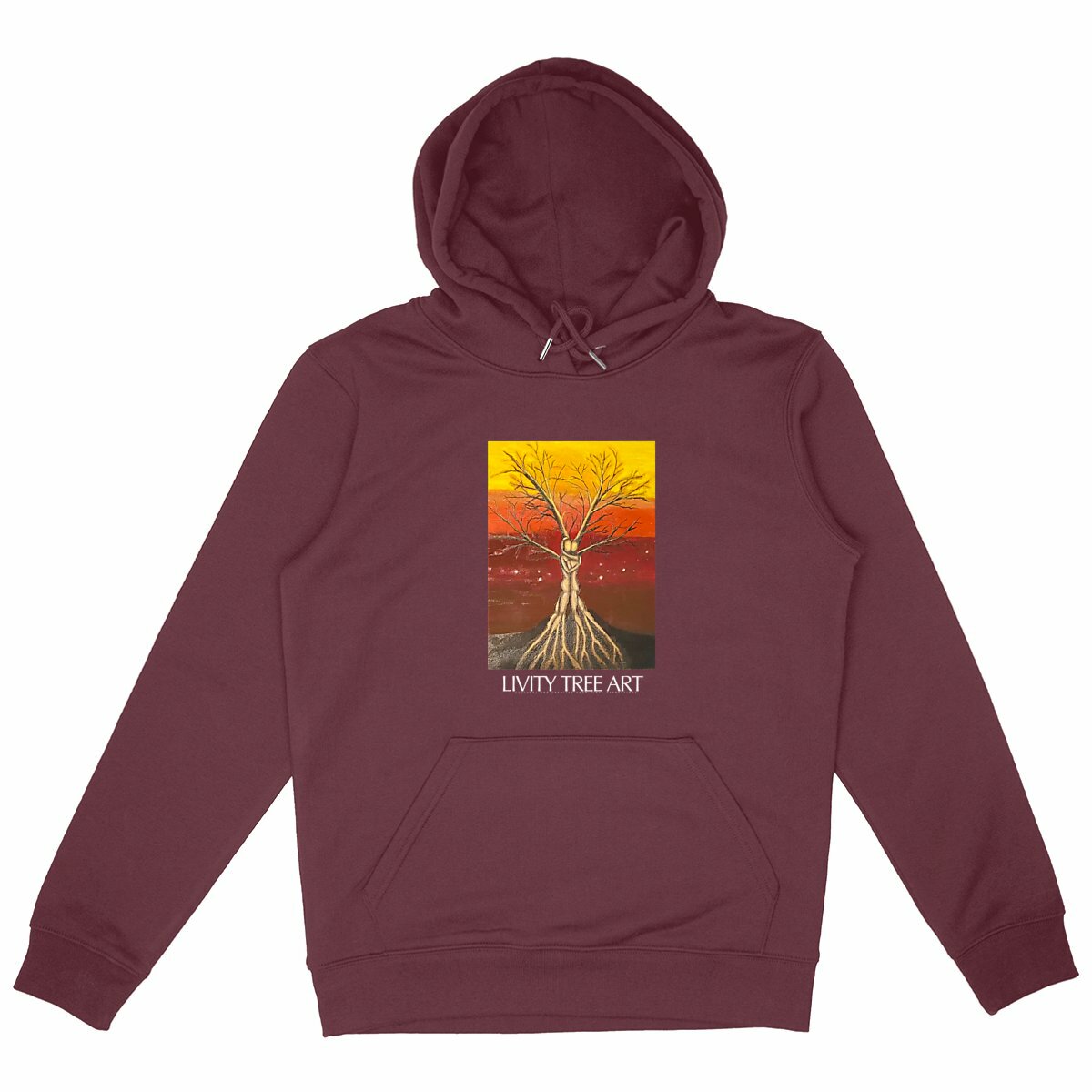 Tree of Life Premium Plus Unisex Hoodie - front_burgundy
