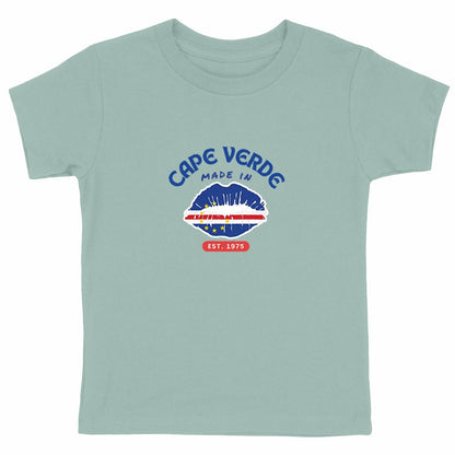 Made in Cape Verde Kids Heavyweight Tshirt, 100% Organic Cotton - Tree of Life Art