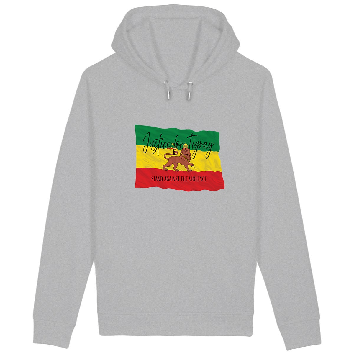 Justice for Tigray Premium Organic Unisex Side Pocket Hoodie, Medium Fit | Tree of Life Art - Tree of Life Art
