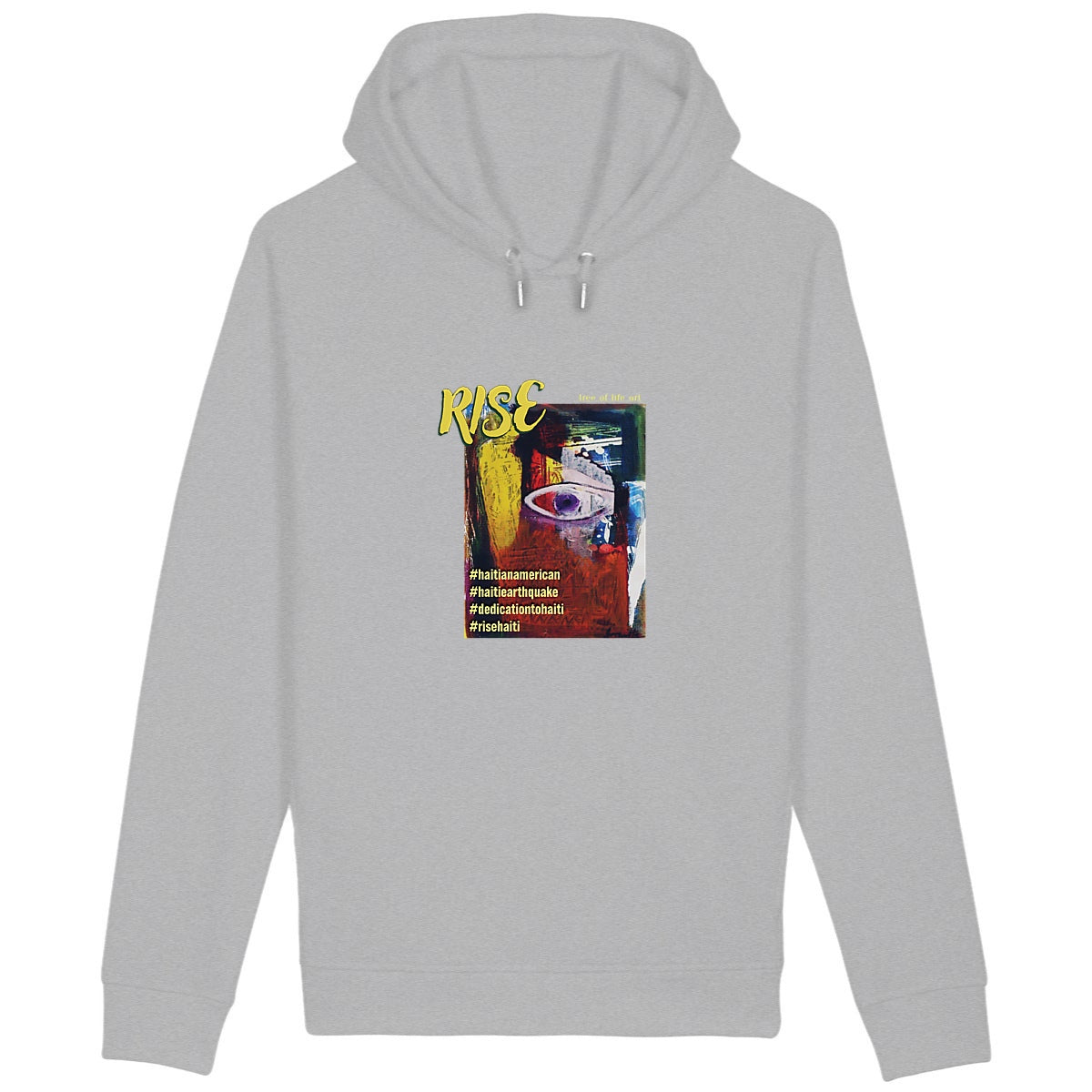 Rise! Dedication to Haiti Earthquake Unisex Side Pocket Hoodie - Medium Fit | Tree of Life Art - Tree of Life Art