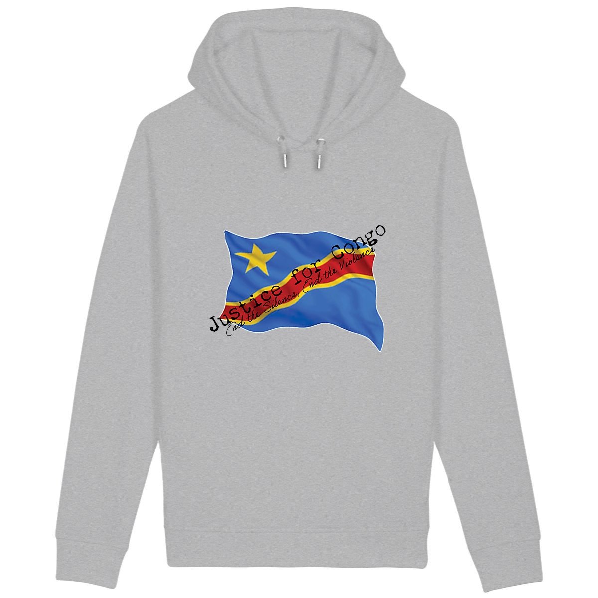 Justice for Congo Unisex Hoodie - Organic Cotton Premium | Tree of Life Art - Tree of Life Art