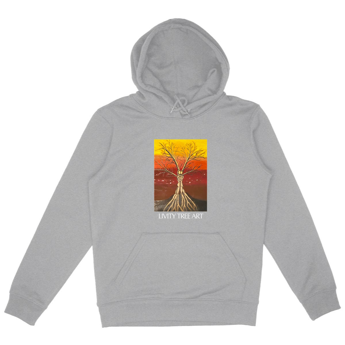 Tree of Life Premium Plus Unisex Hoodie - front_heathergrey