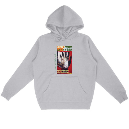 Native Black Genocide Premium Unisex Hoodie - Lightweight Straight Cut | Tree of Life Art - Tree of Life Art
