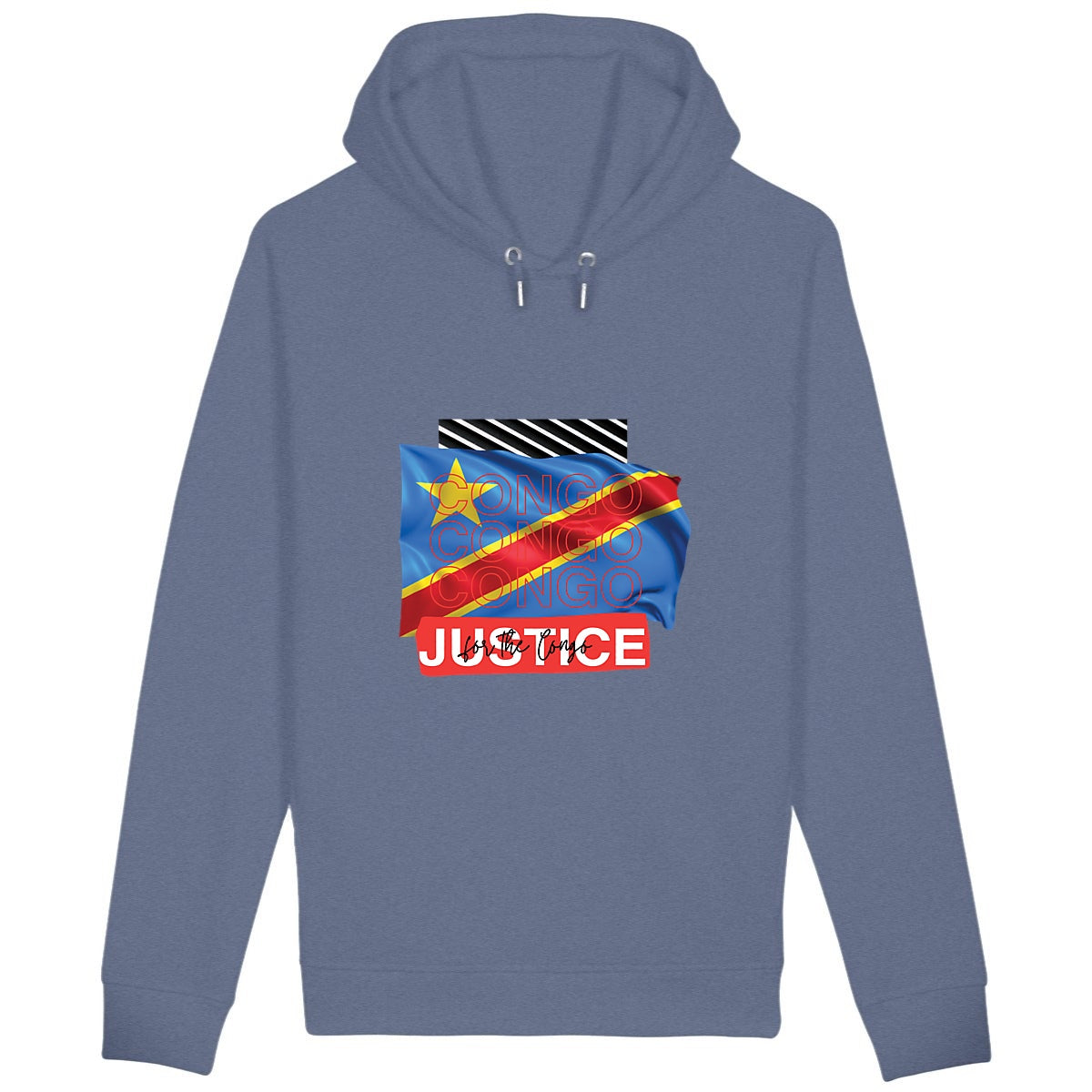 Justice for Congo Unisex Hoodie - Organic Cotton Premium | Tree of Life Art - Tree of Life Art