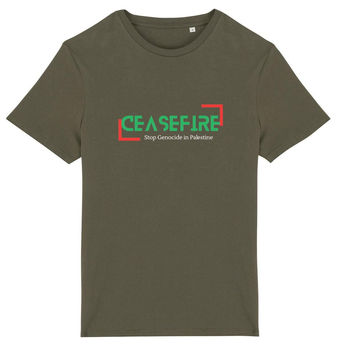 Ceasefire in Palestine Premium Unisex tshirt, Lightweight 100% Organic Cotton | Tree of Life Art - Tree of Life Art