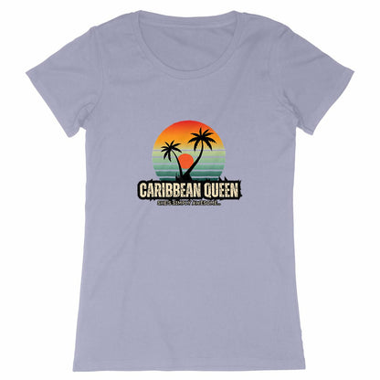Caribbean Queen Premium Woman's T-Shirt - 100% Organic Cotton | Tree of Life Art - Tree of Life Art