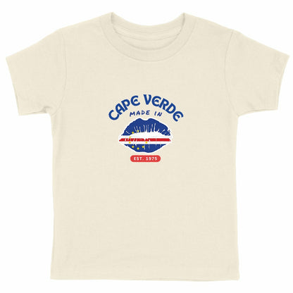 Made in Cape Verde Kids Heavyweight Tshirt, 100% Organic Cotton - Tree of Life Art