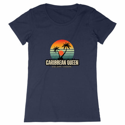 Caribbean Queen Premium Woman's T-Shirt - 100% Organic Cotton | Tree of Life Art - Tree of Life Art