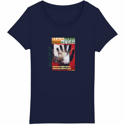 Black Native Genocide, Premium 100% Organic Cotton Women's Tshirt - Tree of Life Art