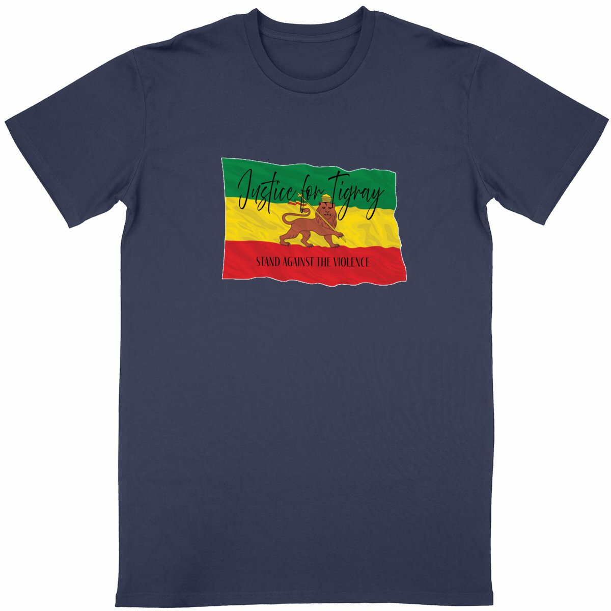 Justice for Tigray Unisex T-shirt - 100% Organic Cotton | Tree of Life Art - Tree of Life Art