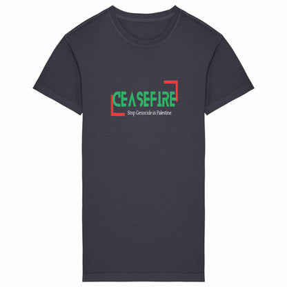 Ceasefire Palestine Premium Comfy T-shirt Dress - 100% Organic Cotton | Tree of Life Art - Tree of Life Art