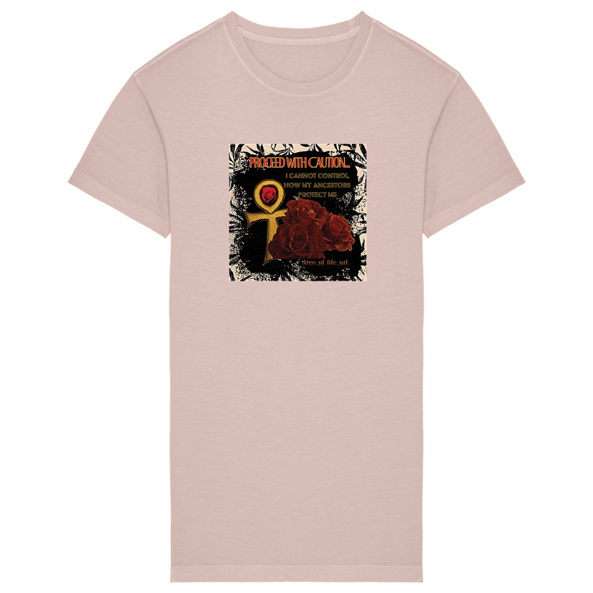 Ancestors Protection Premium 100% Organic Cotton Women's Tshirt Dress | Tree of Life Art - Tree of Life Art
