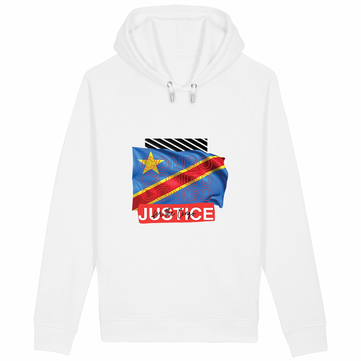 Justice for Congo Unisex Hoodie - Organic Cotton Premium | Tree of Life Art - Tree of Life Art