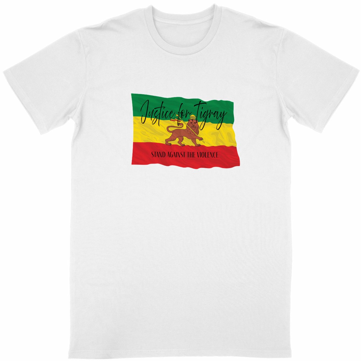 Justice for Tigray Unisex T-shirt - 100% Organic Cotton | Tree of Life Art - Tree of Life Art