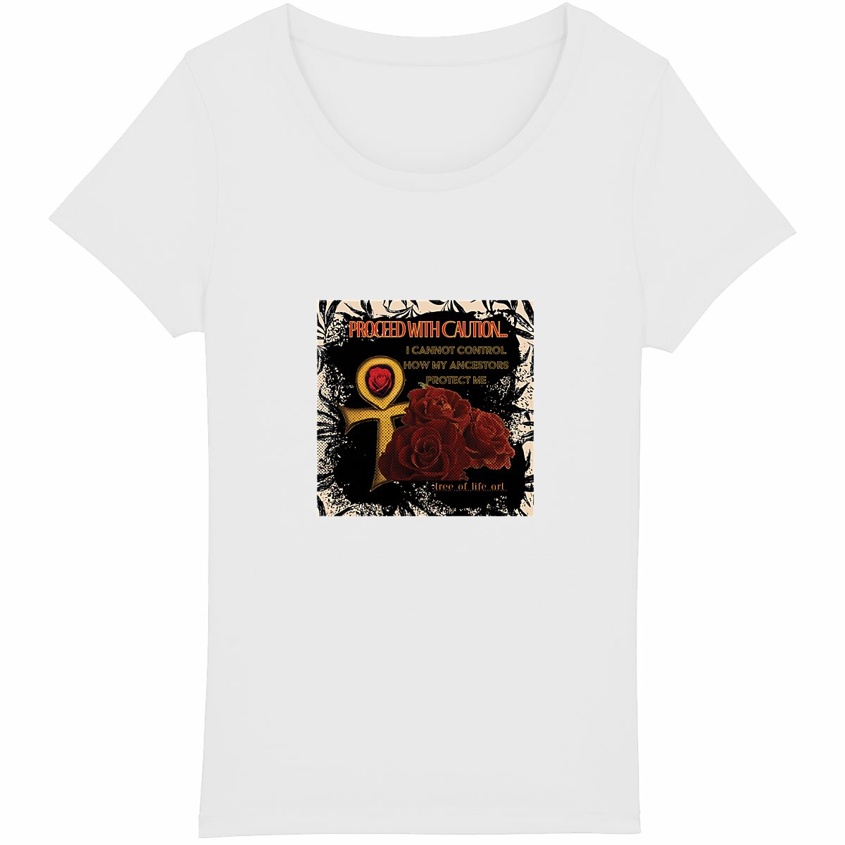 Ancestors Protection Woman's Premium T-Shirt - 100% Organic Cotton | Tree of Life Art - Tree of Life Art