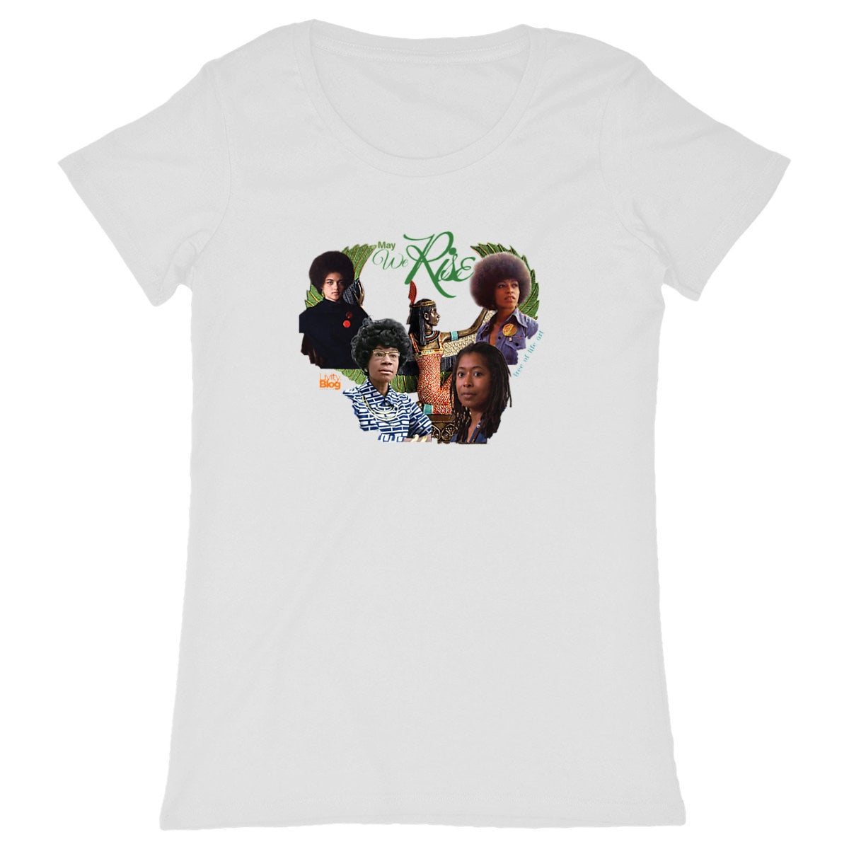 May We Rise Classic Woman's Organic Cotton Tee | Tree of Life Art - Tree of Life Art