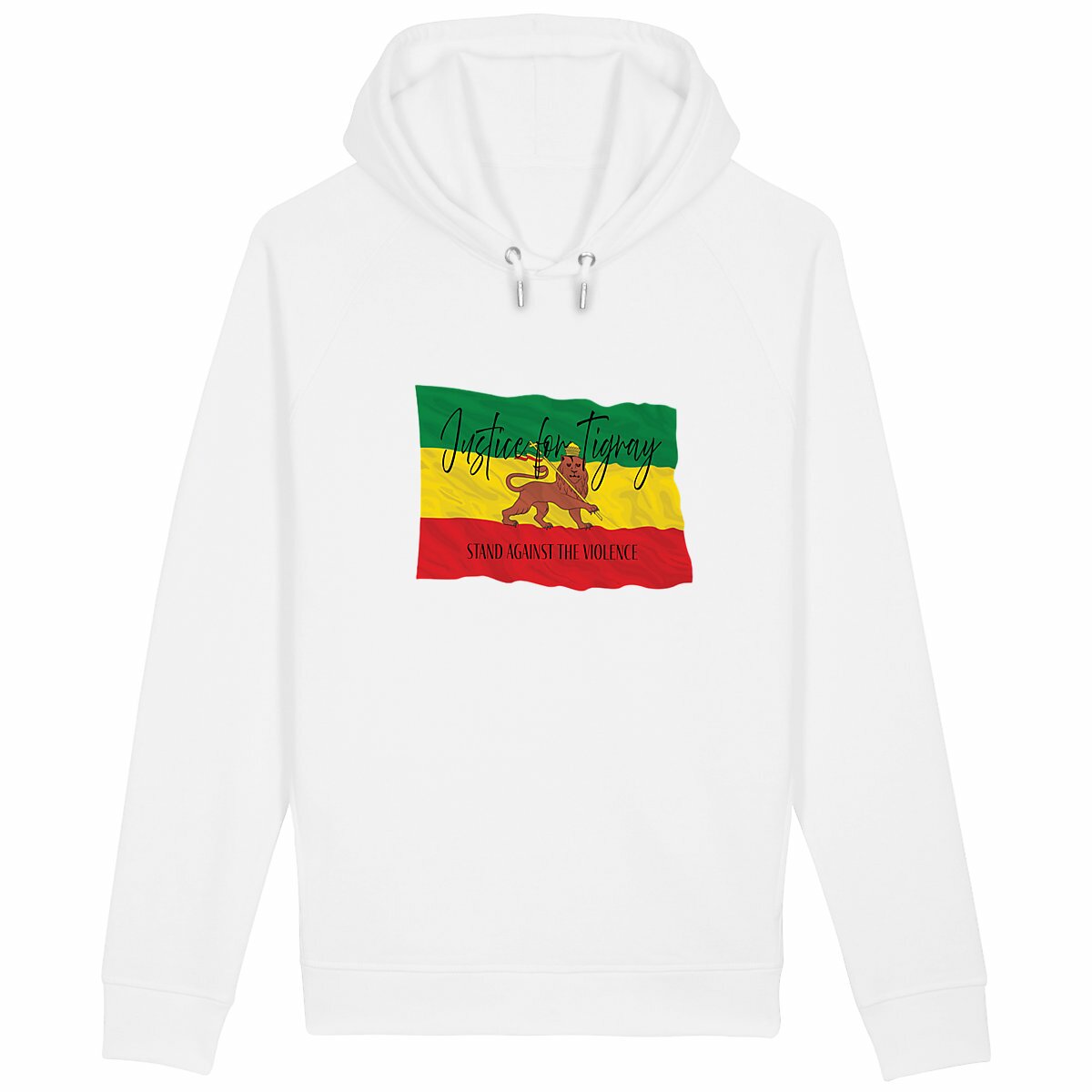 Justice for Tigray Premium Organic Unisex Side Pocket Hoodie, Medium Fit | Tree of Life Art - Tree of Life Art
