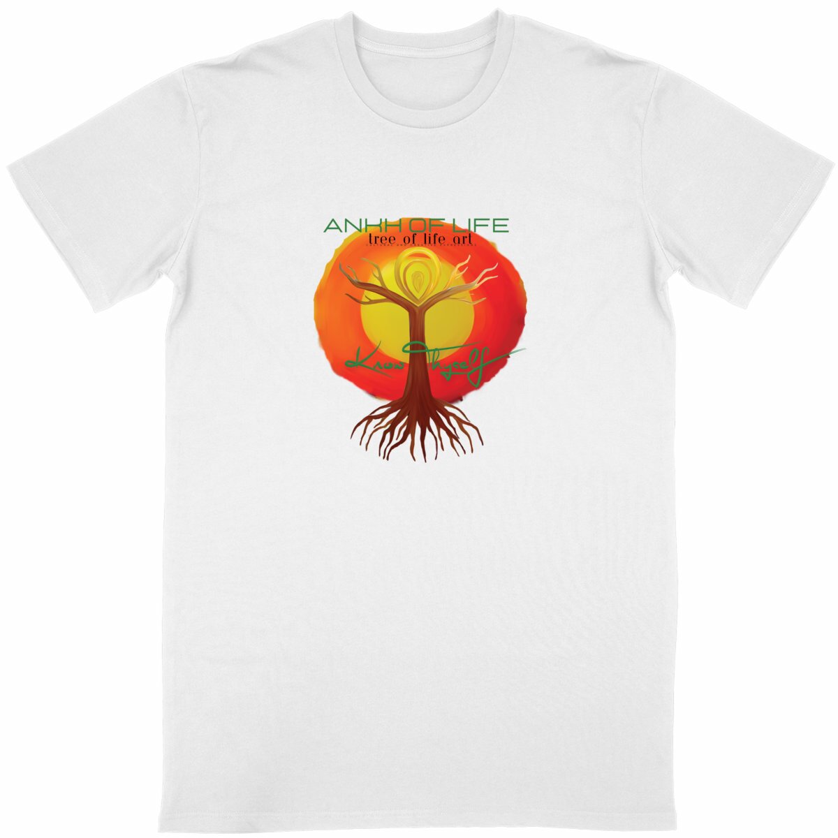 Know Thyself, Ankh of Life Premium Unisex T-Shirt - 100% Organic Cotton | Tree of Life Art - Tree of Life Art