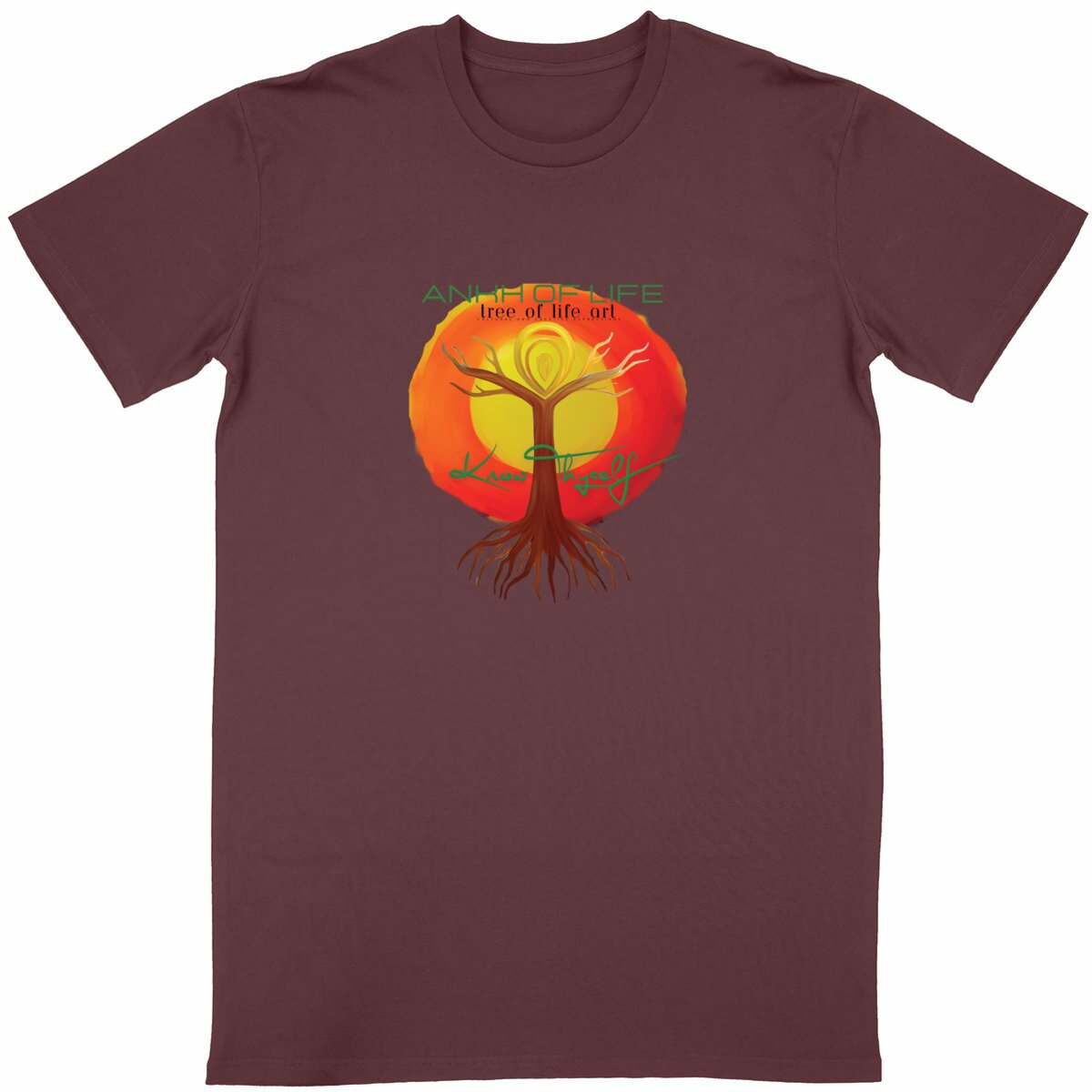 Know Thyself, Ankh of Life Premium Unisex T-Shirt - 100% Organic Cotton | Tree of Life Art - Tree of Life Art