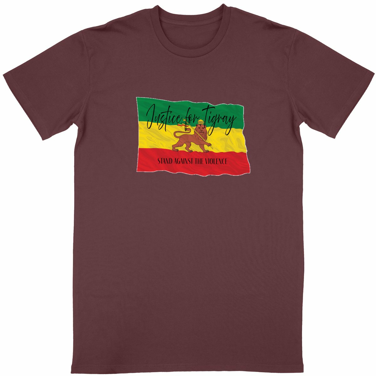 Justice for Tigray Unisex T-shirt - 100% Organic Cotton | Tree of Life Art - Tree of Life Art