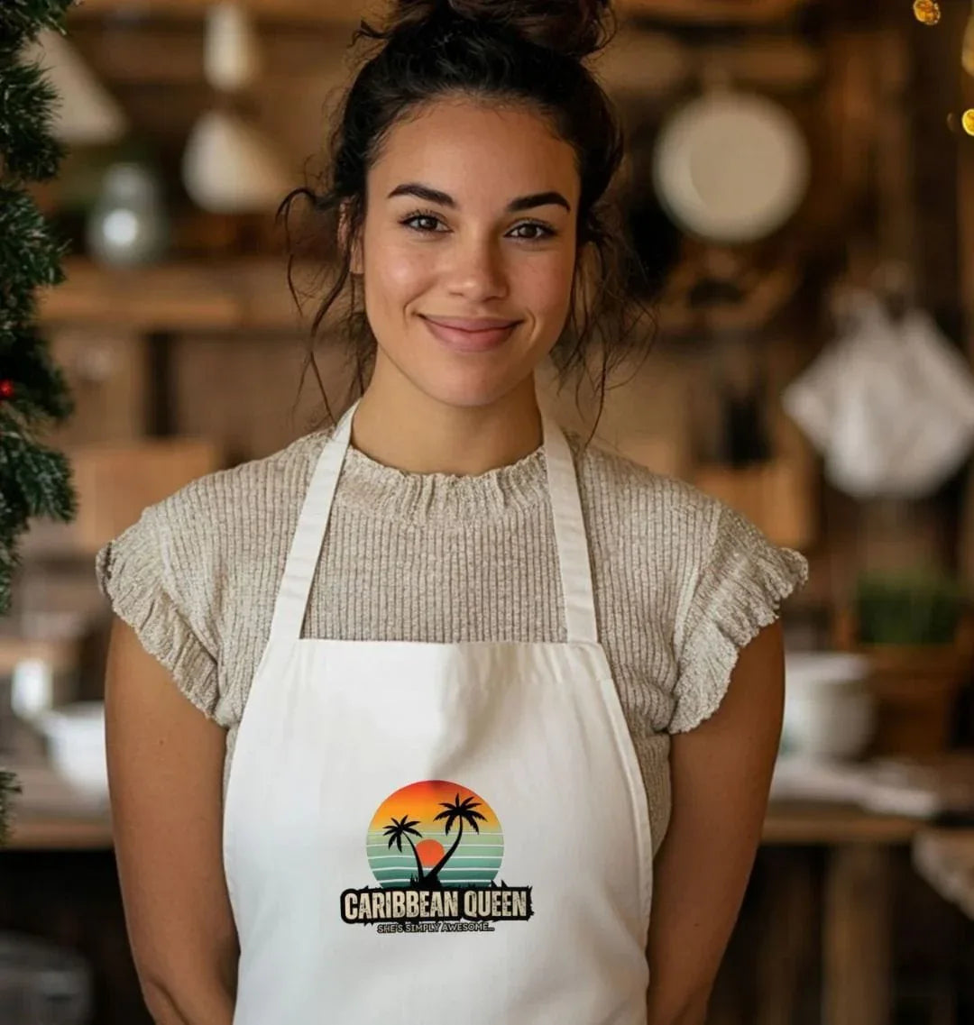Caribbean Queen Organic Cotton Apron - Livity Tree Art