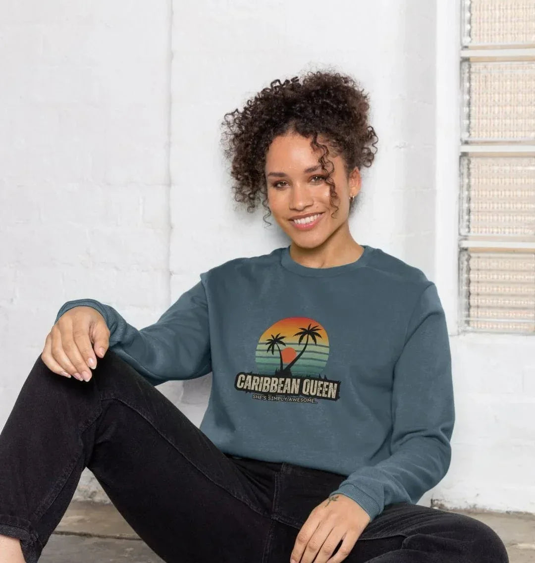 Caribbean Queen Women's Boxy Jumper - Livity Tree Art
