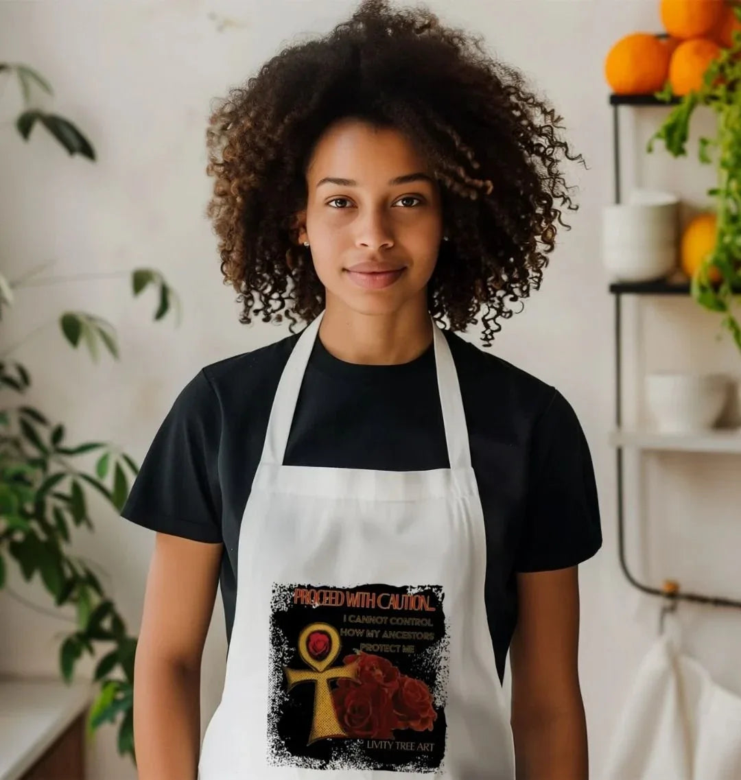 Ancestors Protection Organic Cotton Apron - Livity Tree Art