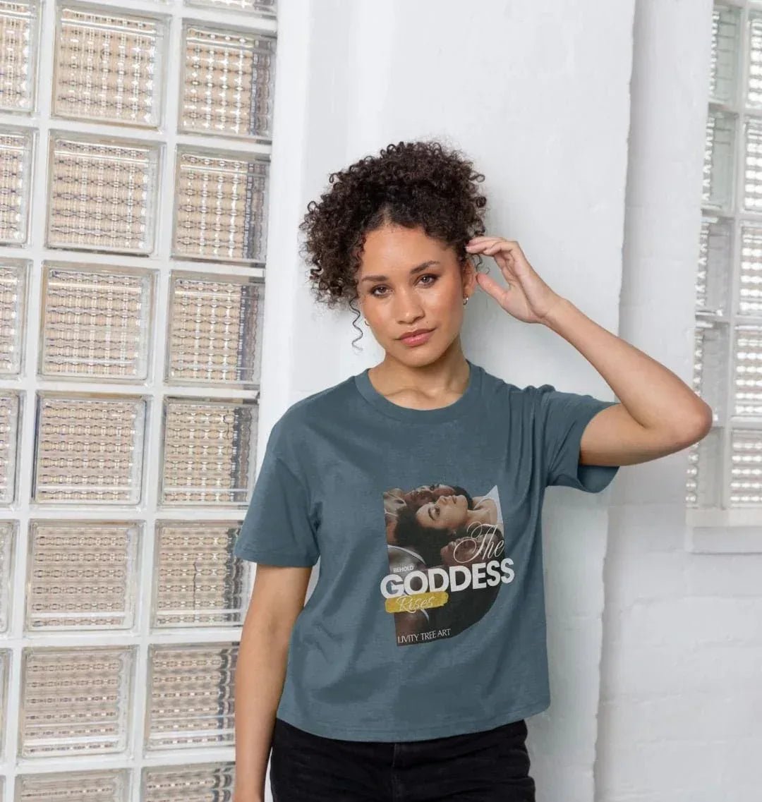 Goddess Rises Women's Boxy Tee - Livity Tree Art
