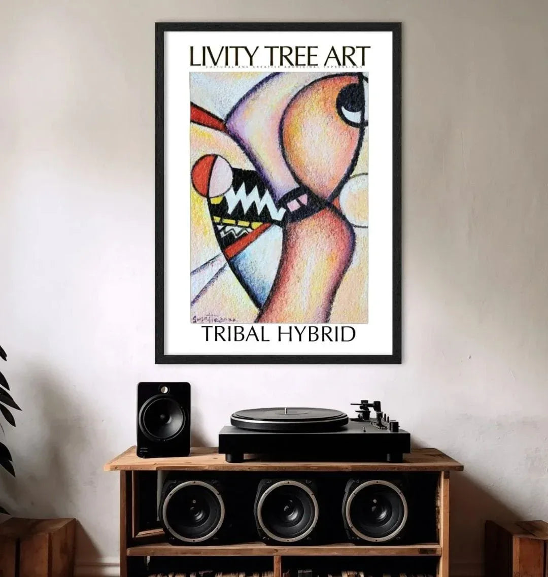 Tribal Hybrid Portrait Art Print (Frame Optional) - Livity Tree Art