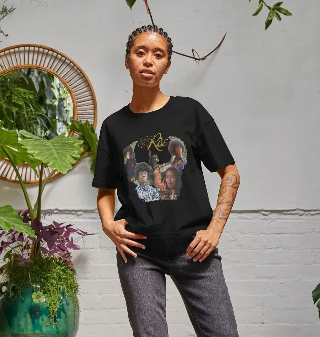 May We Rise Women's Boxy Tee - Livity Tree Art