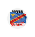 Justice for Congo Circle Sticker (60 x 60mm) - Livity Tree Art
