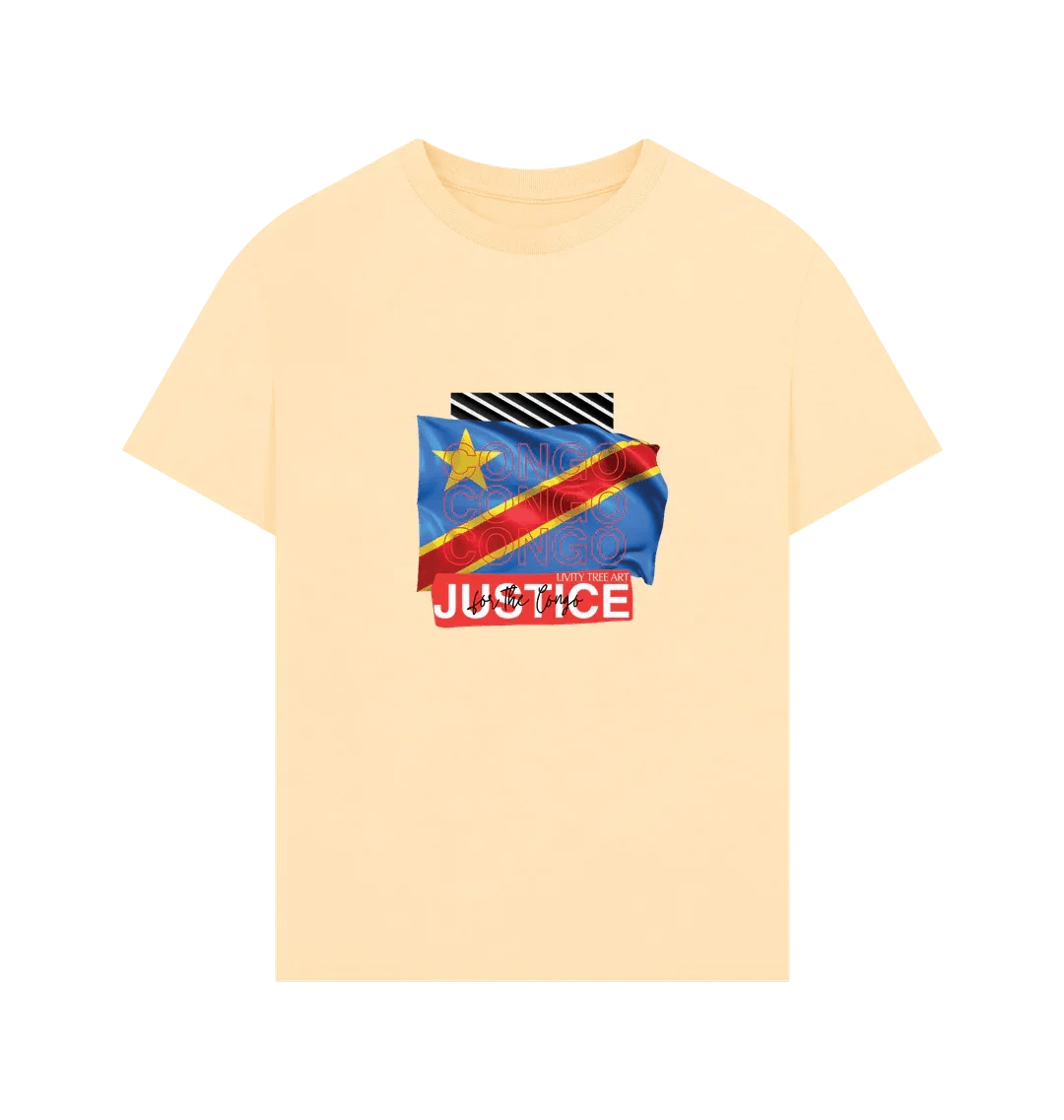 Justice for Congo Men's Oversized Tee - Livity Tree Art